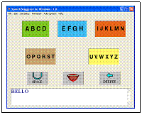 EagleEyes Staggered Speech application (main screen)