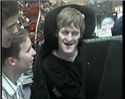 Stuart finds using switches for communicating too slow and hopes that eye typing will provide a faster way of saying what he wants to