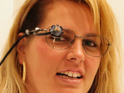 Kati trying the i4Control system